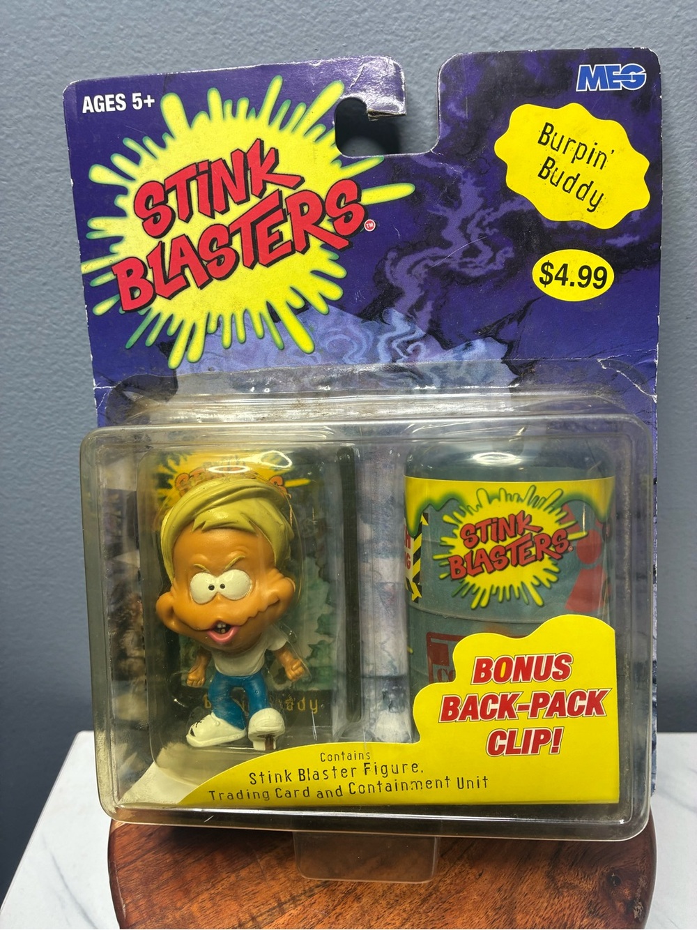 2002 Stink Blasters Burpin’ Buddy MEG Series 1 Sealed Figure NOS